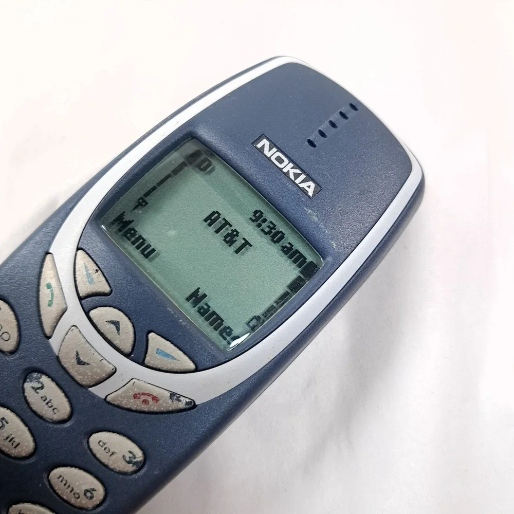 Vintage Nokia‎ 3360 blue Cell Phone Non-Working Sample Collector's display